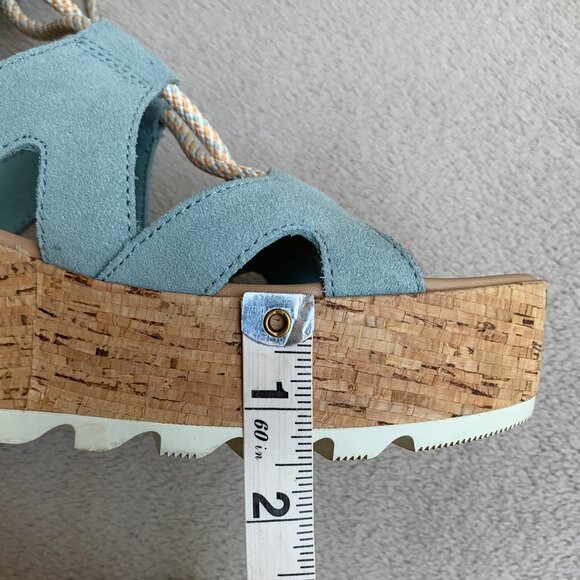 Sorel Cameron Suede Lace-Up Flatform Wedge Sandals Sz8 - Picture 15 of 16